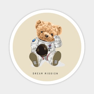 Cute bear design "Dream mission" Magnet